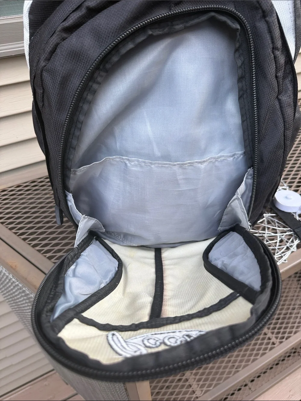 Roots Black and Light Gray Backpack with Yellow Bungee - standard size